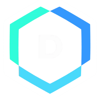 DatACT Logo - A hexagon with three colors